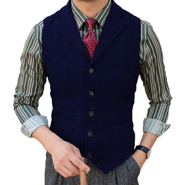 Slim Suit Men's Vest for Business & Casual Weddings