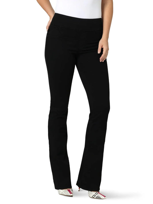 Rock & Republic Womens Denim Rx Fever Pull-On Bootcut Jean Heart Beat - DNA - Black 2 Short