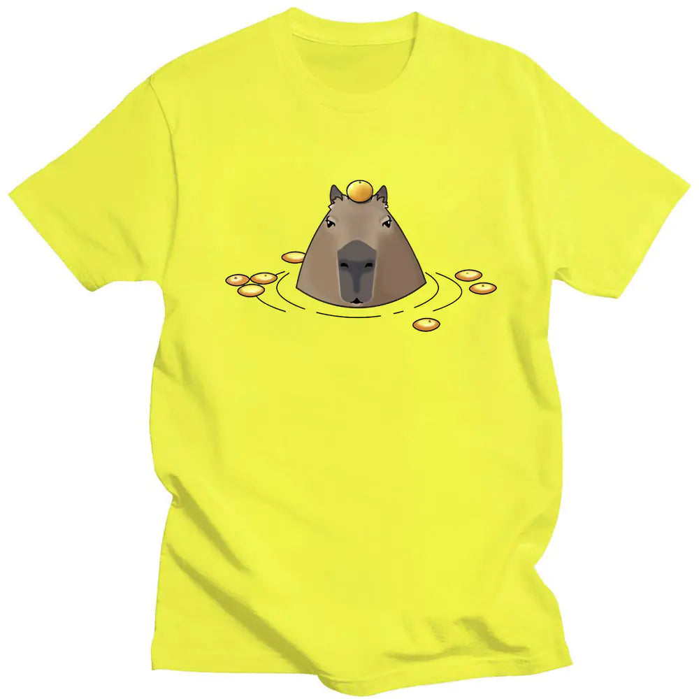 Funny Cute Capybara Anime Graphic T-Shirt