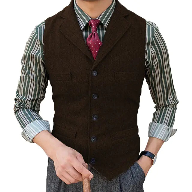 Slim Suit Men's Vest for Business & Casual Weddings