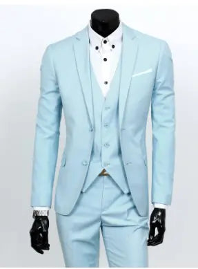 Men's Business Casual Suit - Slim Fit 3-Piece Set
