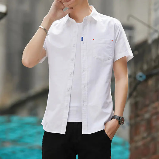 Men's Summer Short Sleeve Business Casual Shirt