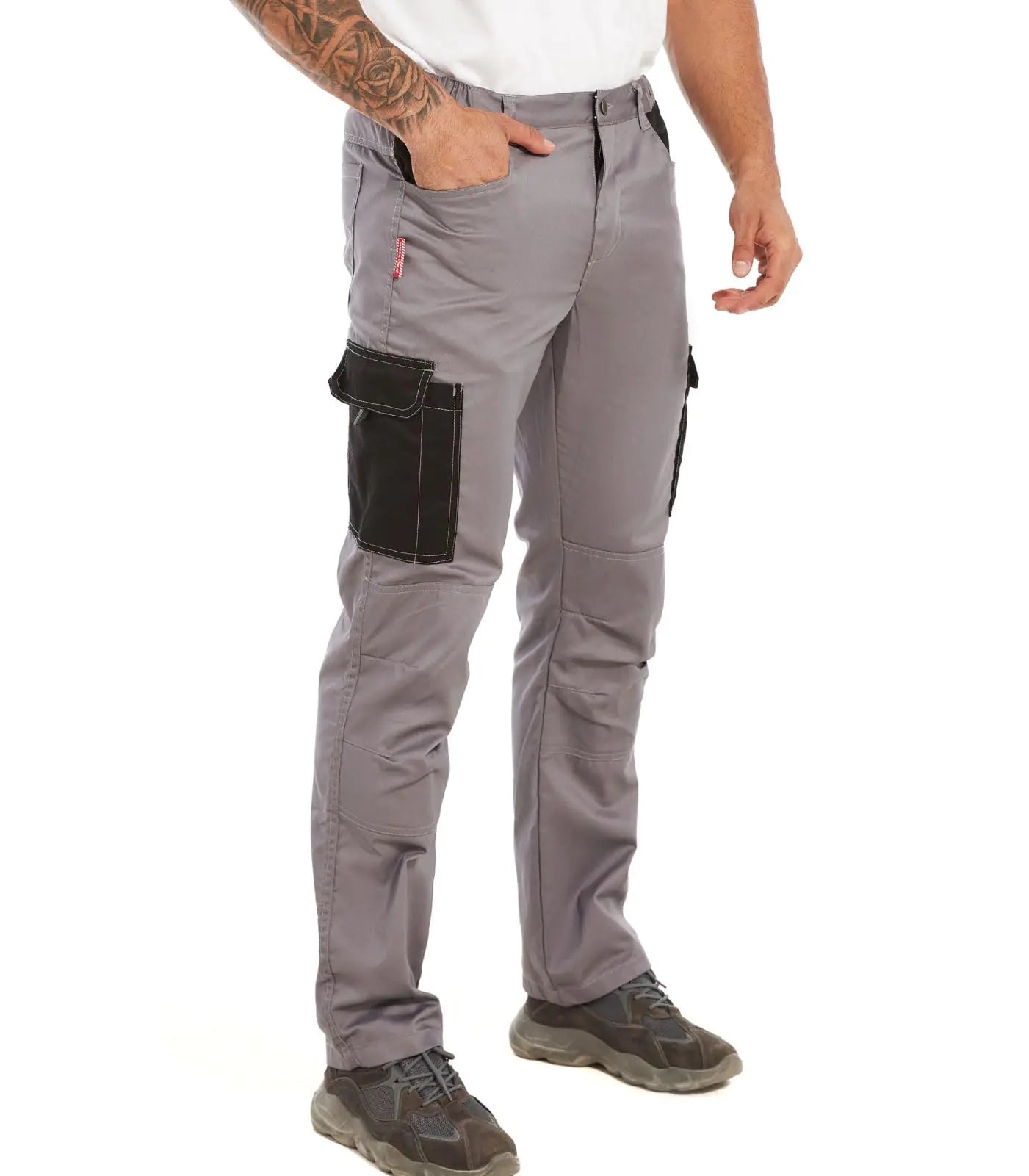 WORK IDEA Mens Work Cargo Pants Utility Pants Men Lightweight for Construction CausalLight Grey30Wx32L