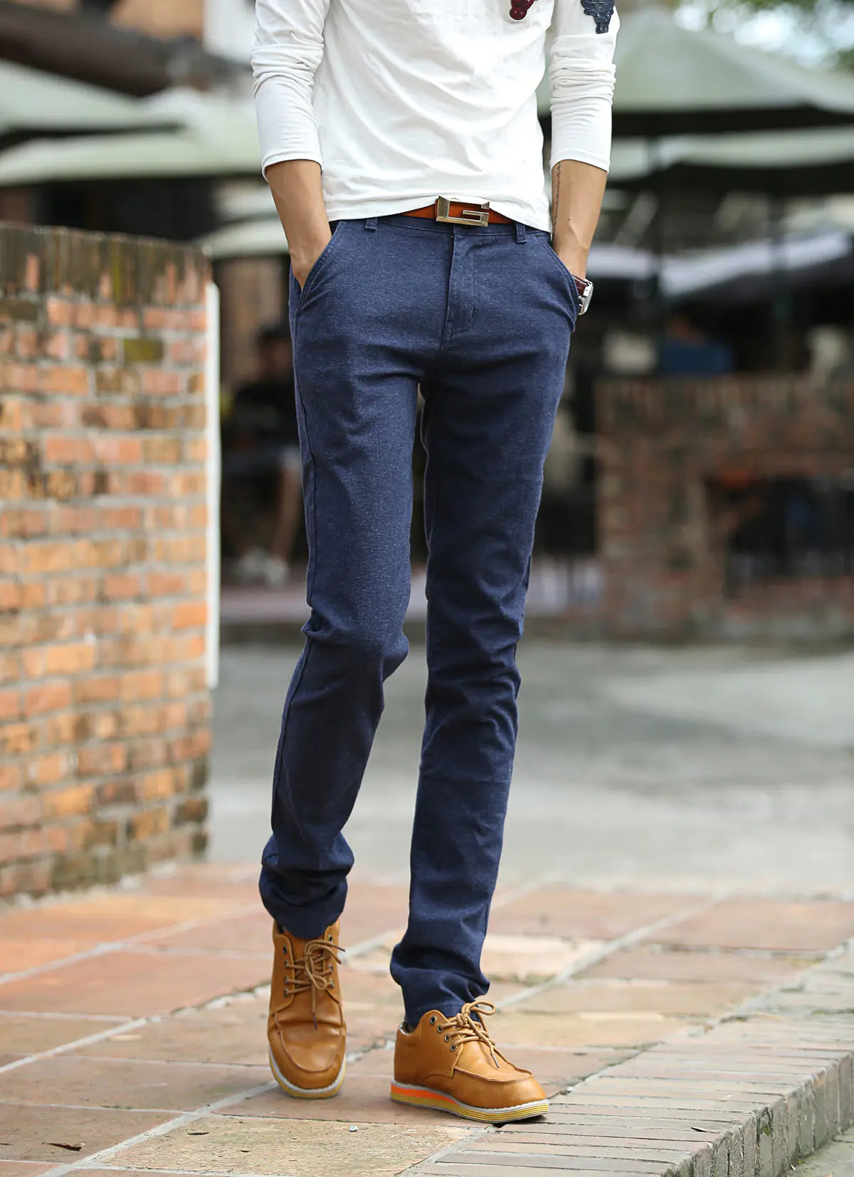 Men's Casual Summer Pants - Slim Fit Cotton Linen Trousers