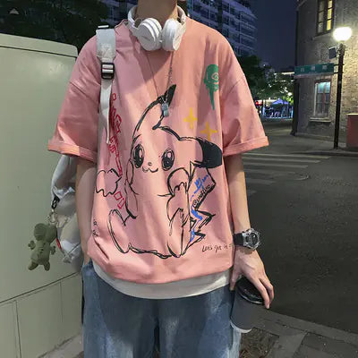 Men's Casual Loose Fit Summer T-Shirt (Couple's Style)