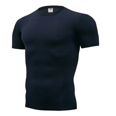 Men's Solid Color Stretch Casual Crew Neck T-Shirt