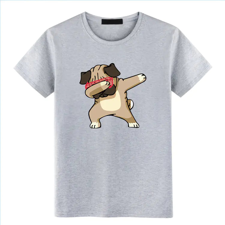 Men's Cotton Cartoon Graphic Tee with Round Neck K1419