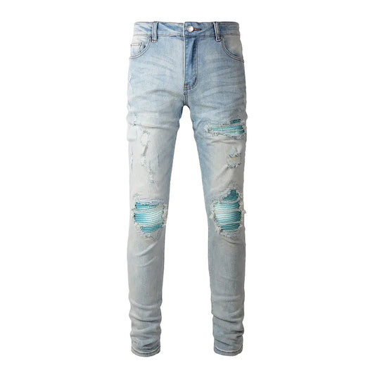 Men's Slim Fit Stretch Ripped Skinny Jeans