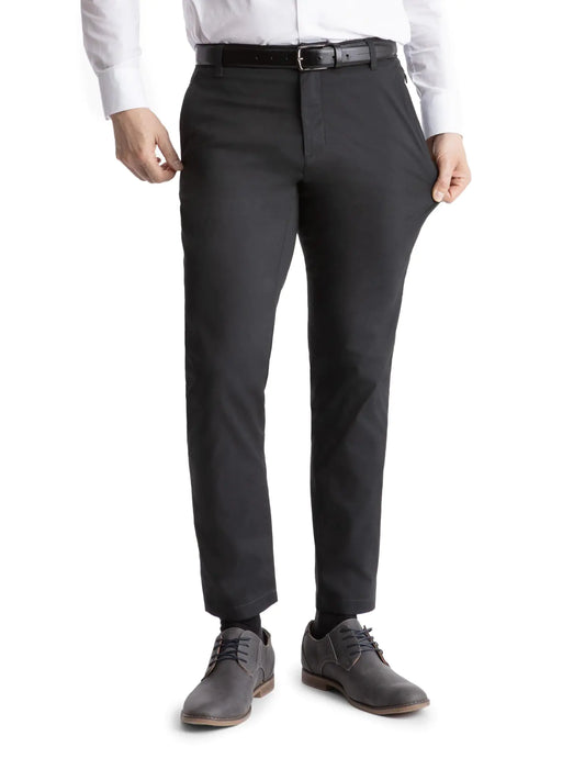 birddogs Mens Stretch Khakis – Casual Slim Fit Pants – John D. Cochsmellars Black – 34 x 34