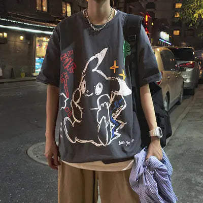 Men's Casual Loose Fit Summer T-Shirt (Couple's Style)