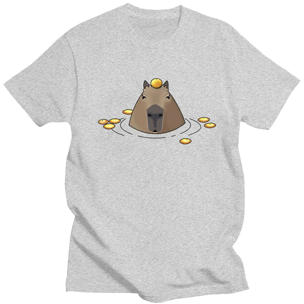 Funny Cute Capybara Anime Graphic T-Shirt