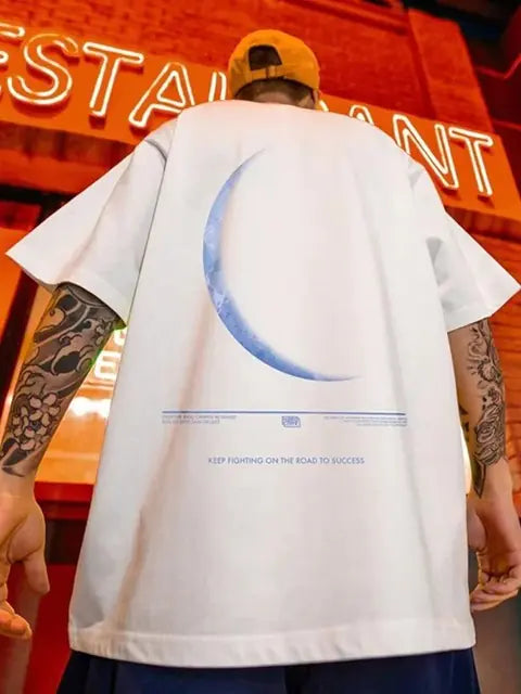 Funny Graphic Oversized Men's T-Shirt - Hip Hop Y2K Style