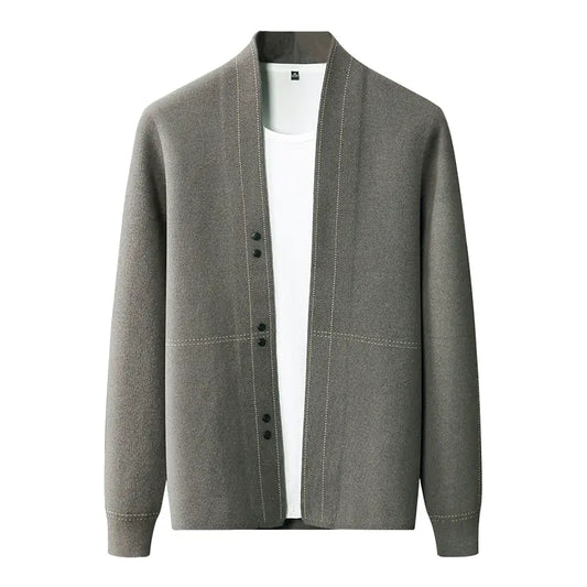 Men's Loose Business Casual V-Neck Knit Cardigan