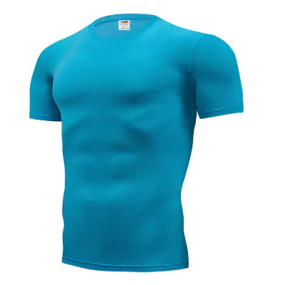Men's Solid Color Stretch Casual Crew Neck T-Shirt