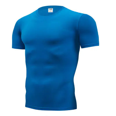 Men's Solid Color Stretch Casual Crew Neck T-Shirt