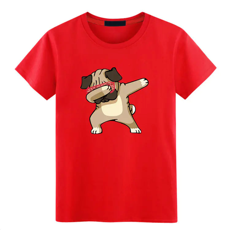 Men's Cotton Cartoon Graphic Tee with Round Neck K1419