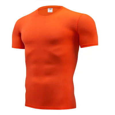 Men's Solid Color Stretch Casual Crew Neck T-Shirt