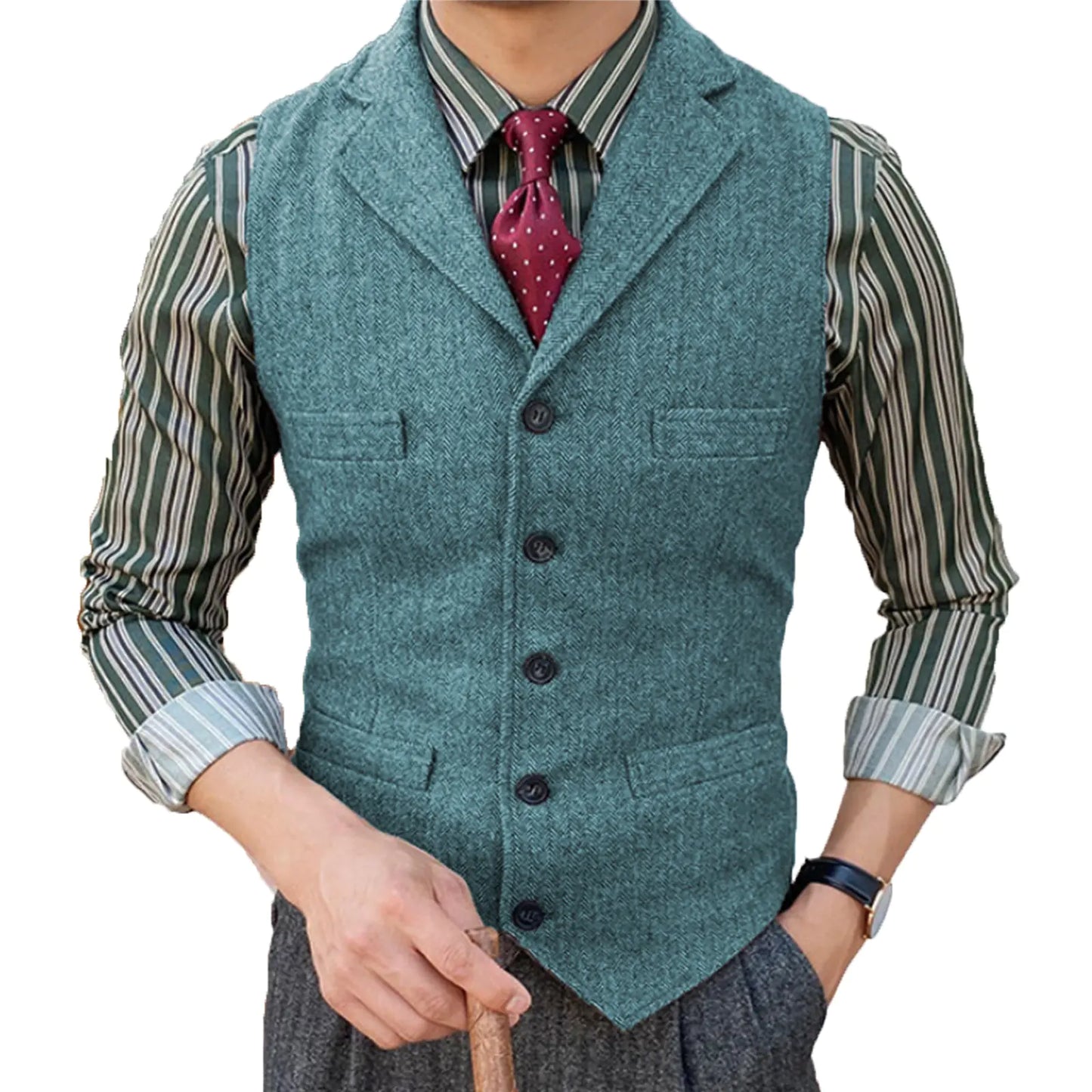 Slim Suit Men's Vest for Business & Casual Weddings