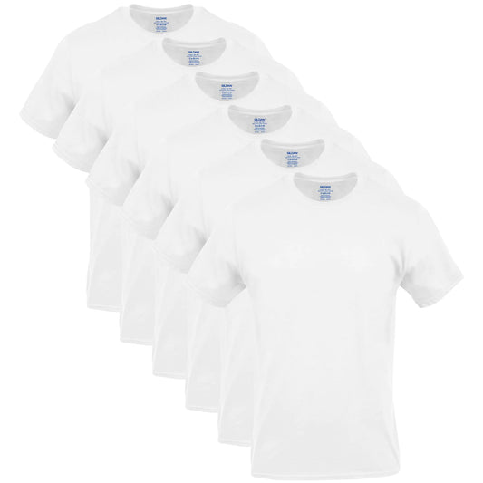 Gildan Mens Crew T-Shirts Multipack Style G1100 White Medium 6 Count (Pack of 1)